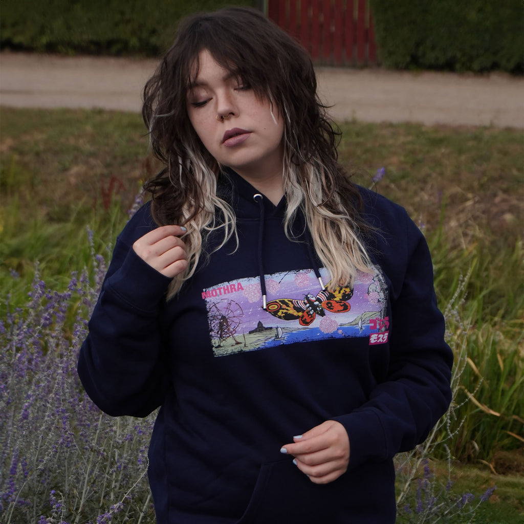 Zdjęcie produktu Godzilla - Mothra bluza z kapturem niebieska