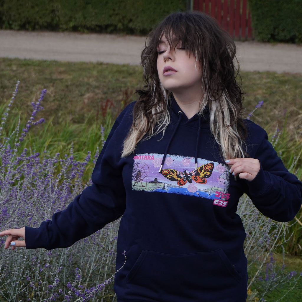 Zdjęcie produktu Godzilla - Mothra bluza z kapturem niebieska