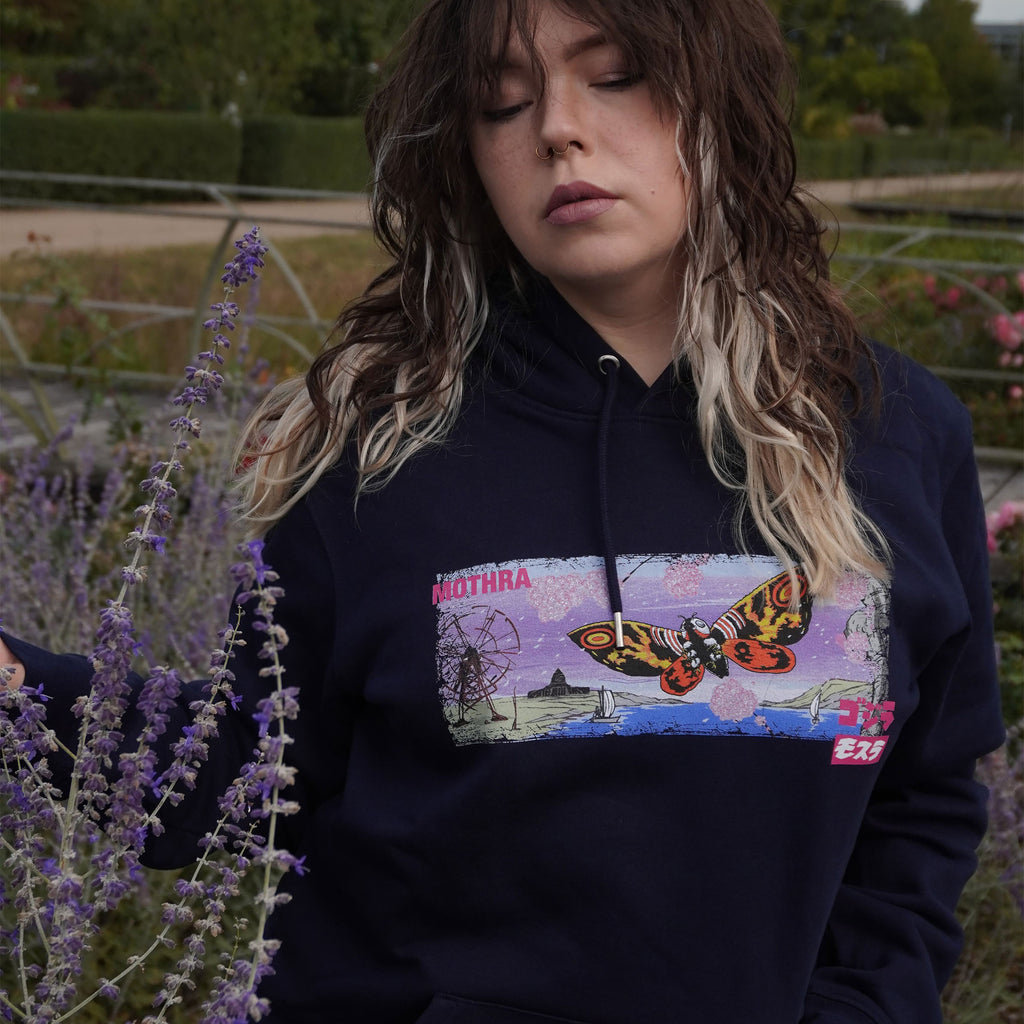 Zdjęcie produktu Godzilla - Mothra bluza z kapturem niebieska