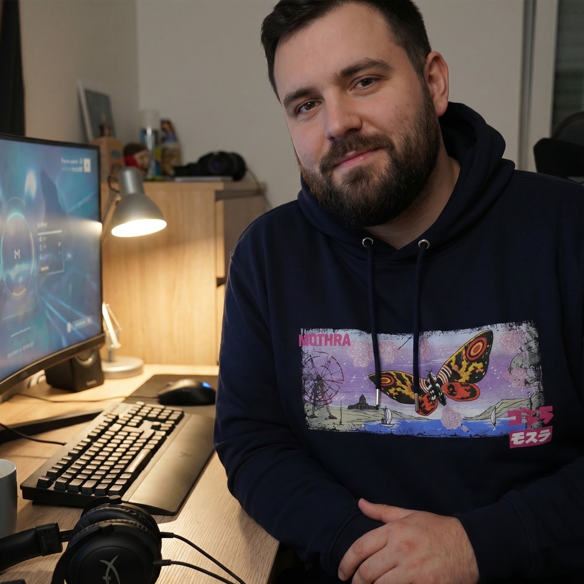 Zdjęcie produktu Godzilla - Mothra bluza z kapturem niebieska