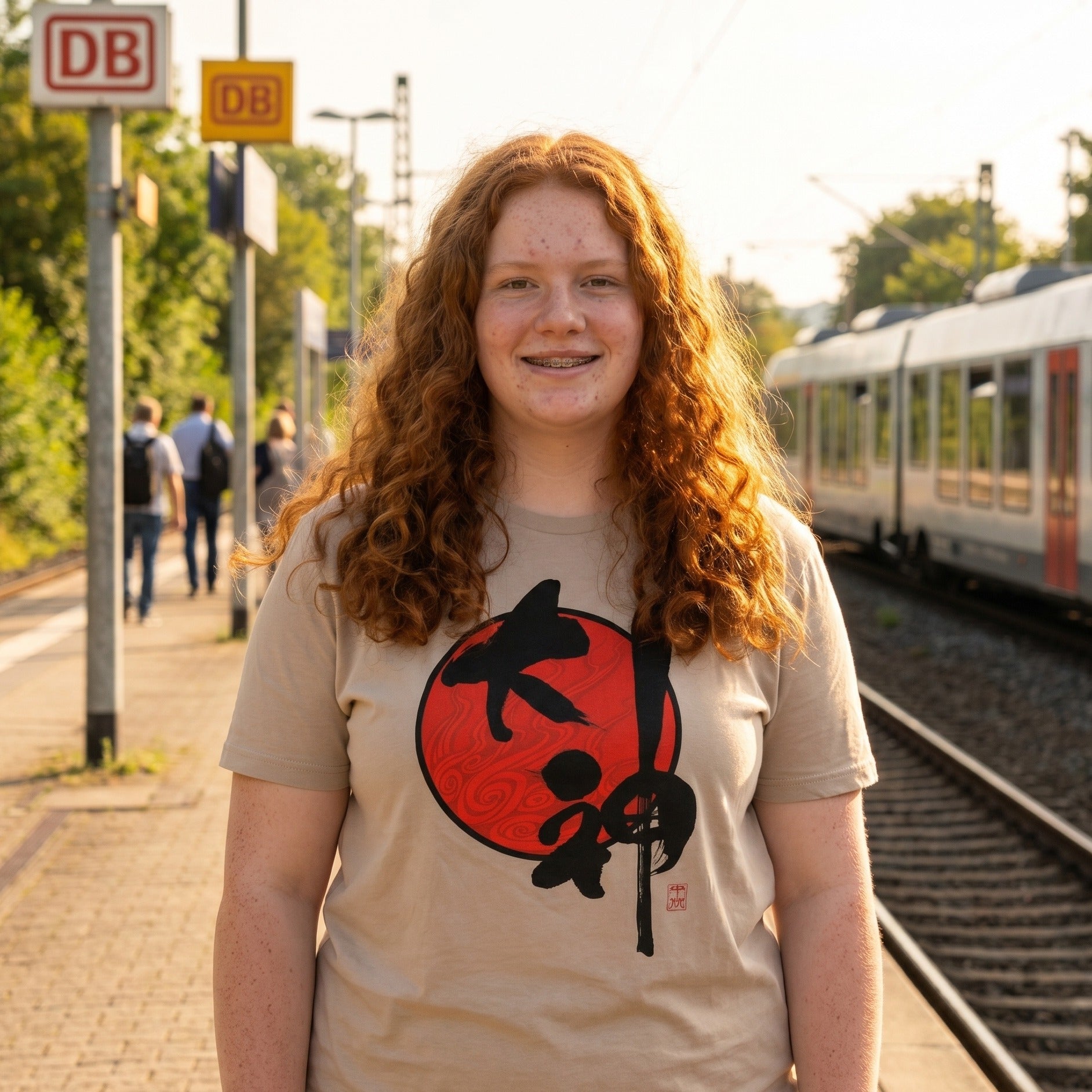 Zdjęcie produktu Okami - Koszulka z logo, beżowa