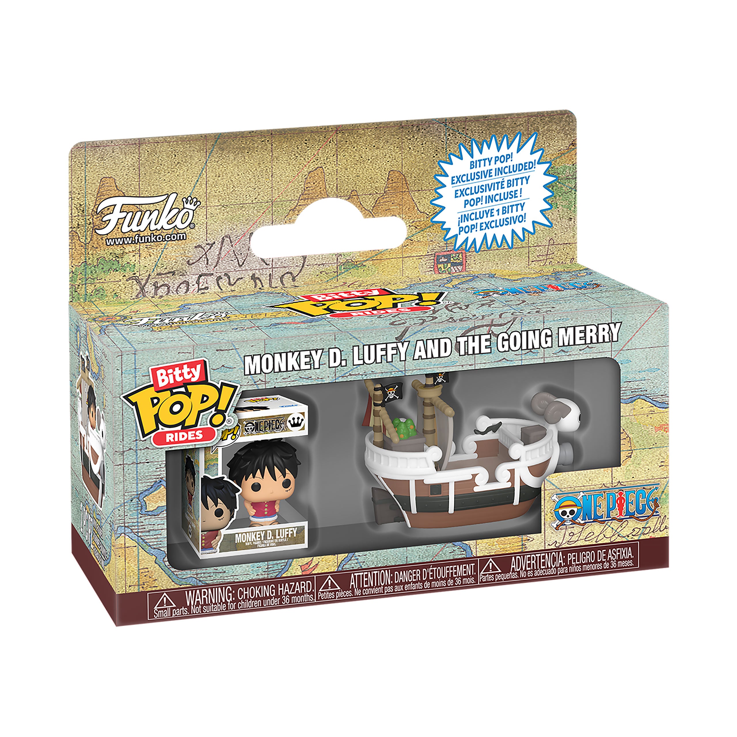 Zdjęcie produktu One Piece - Going Merry z Luffym zestaw figurek Funko Bitty Pop Ride