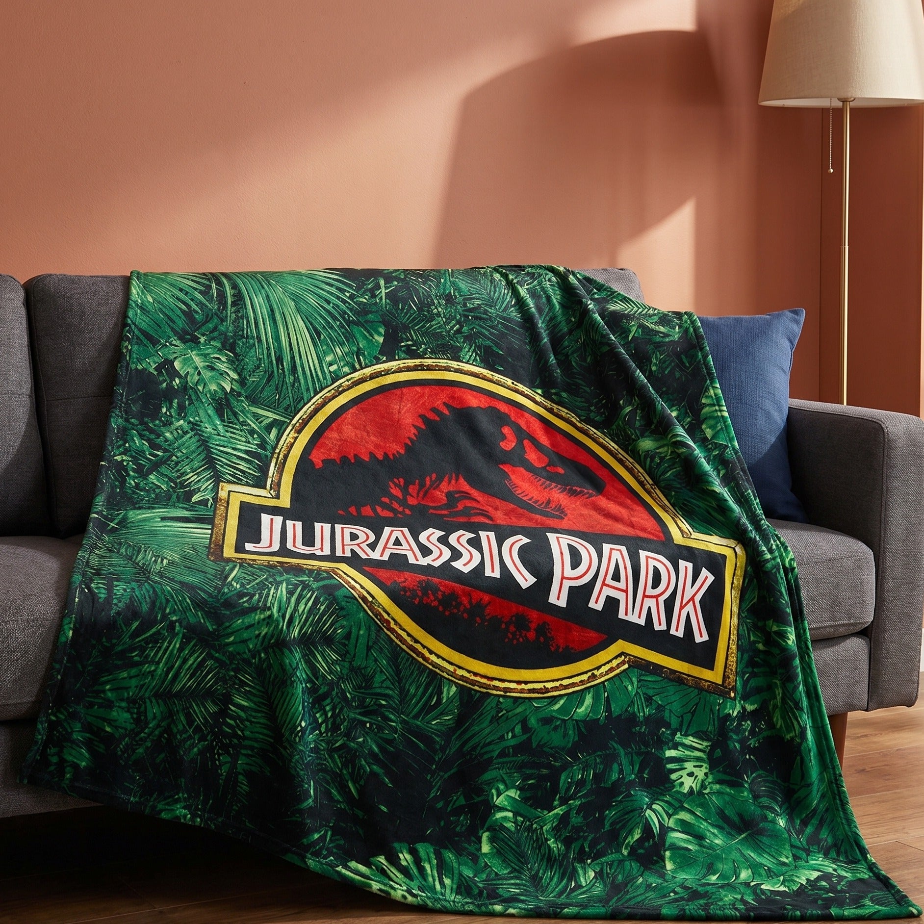 Zdjęcie produktu Jurassic Park - Puszysty Koc z Logo Jungle