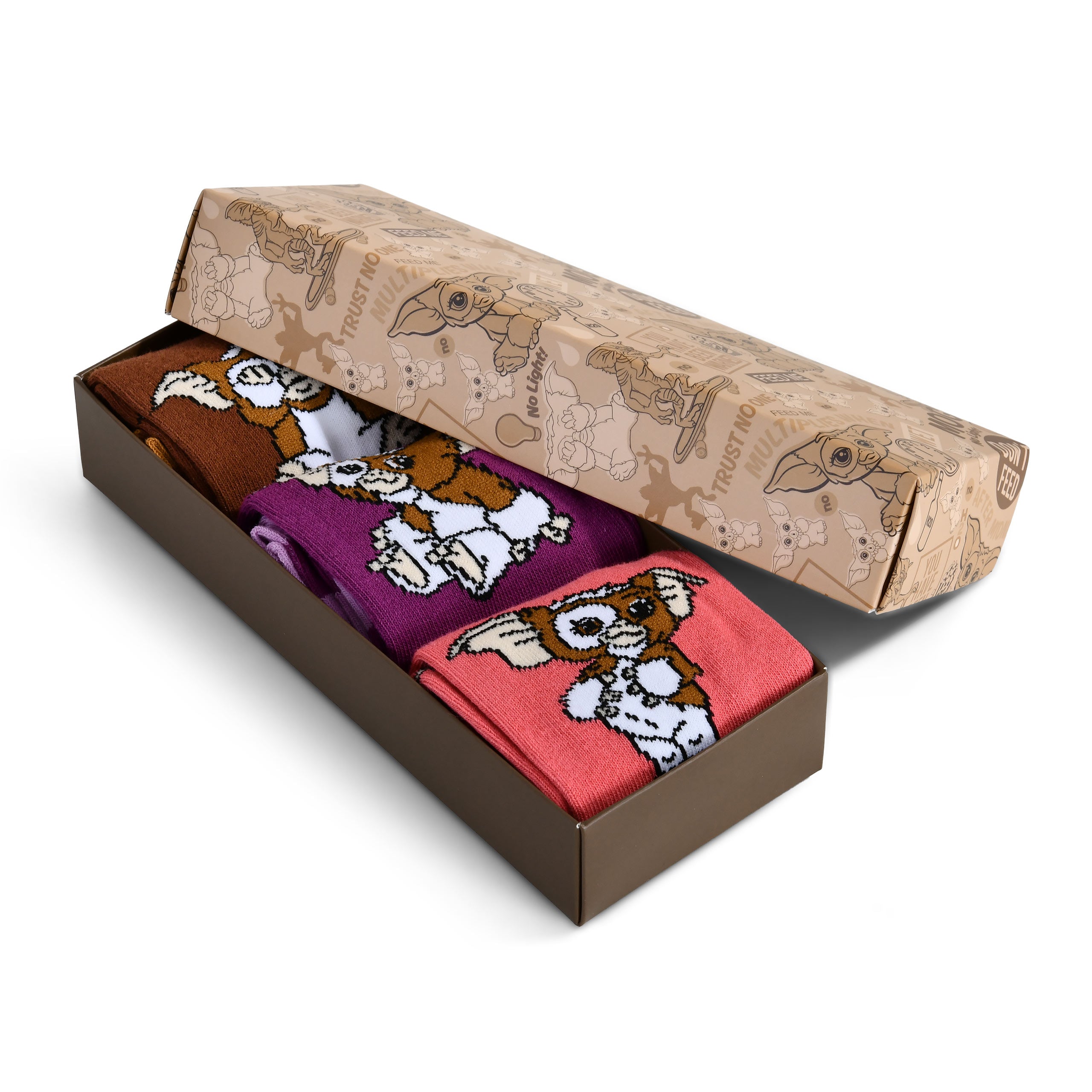Zdjęcie produktu Gremlins – zestaw 3 par skarpet Gizmo Emotions w pudełku prezentowym