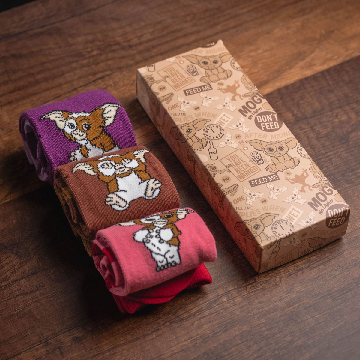 Zdjęcie produktu Gremlins – zestaw 3 par skarpet Gizmo Emotions w pudełku prezentowym