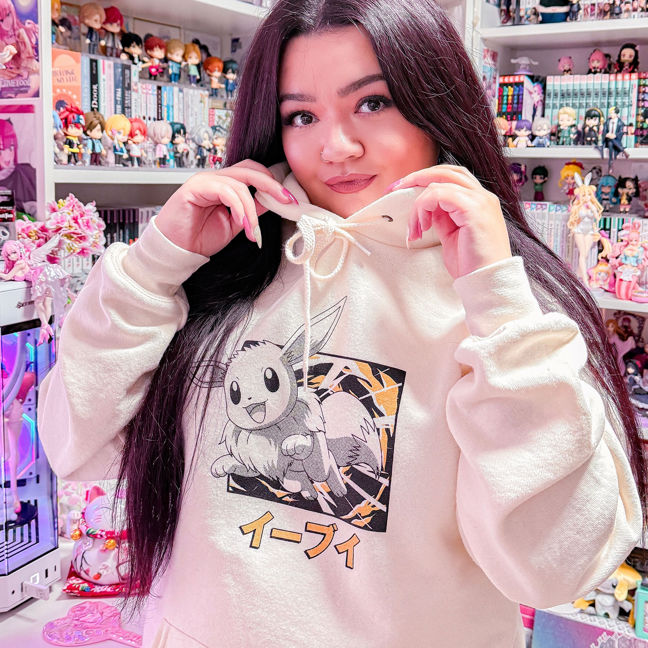 Zdjęcie produktu Pokémon - Bluza z kapturem Katakana Ewolucje Eevee