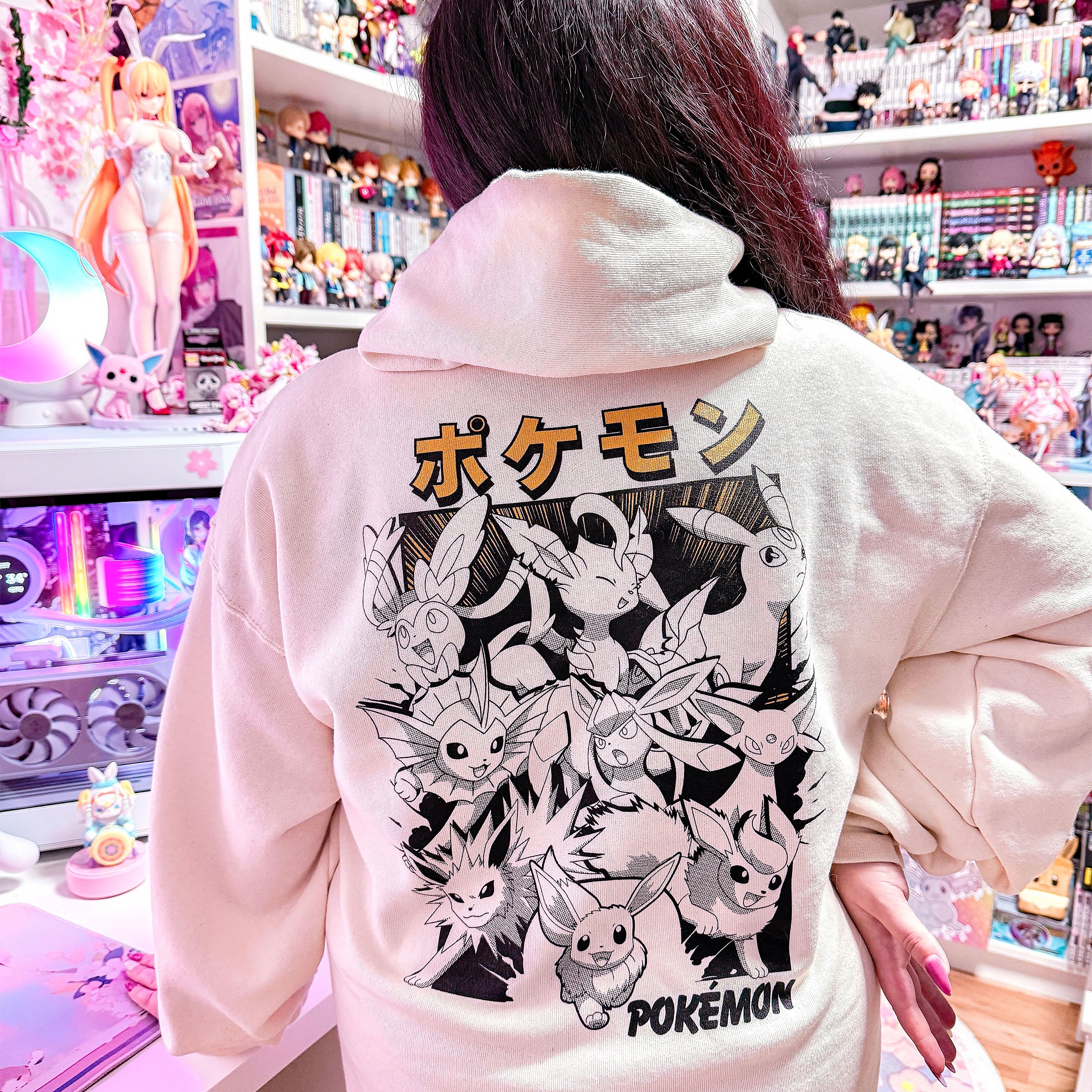 Zdjęcie produktu Pokémon - Bluza z kapturem Katakana Ewolucje Eevee