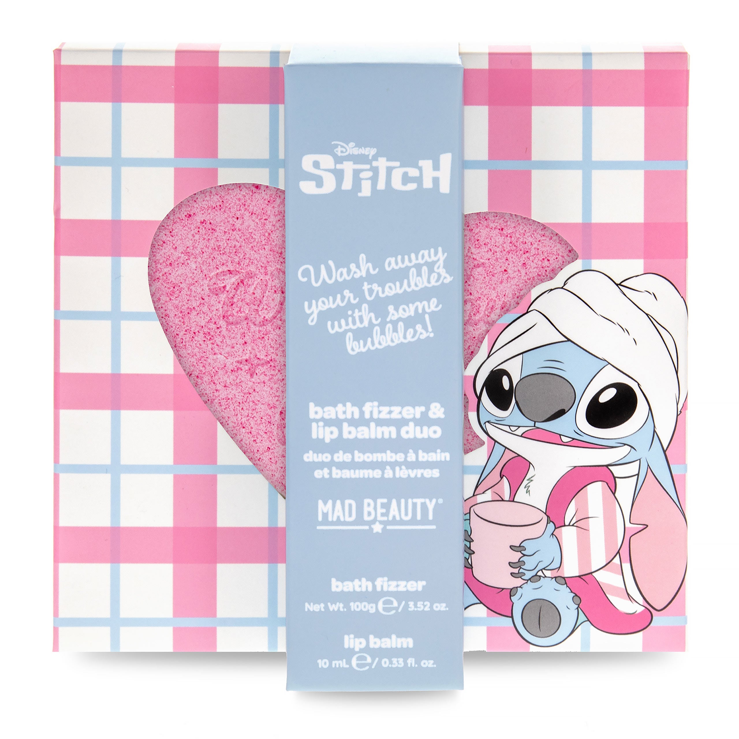 Zdjęcie produktu Zestaw kosmetyczny Stitch: balsam do ust i musująca kula do kąpieli - Lilo & Stitch
