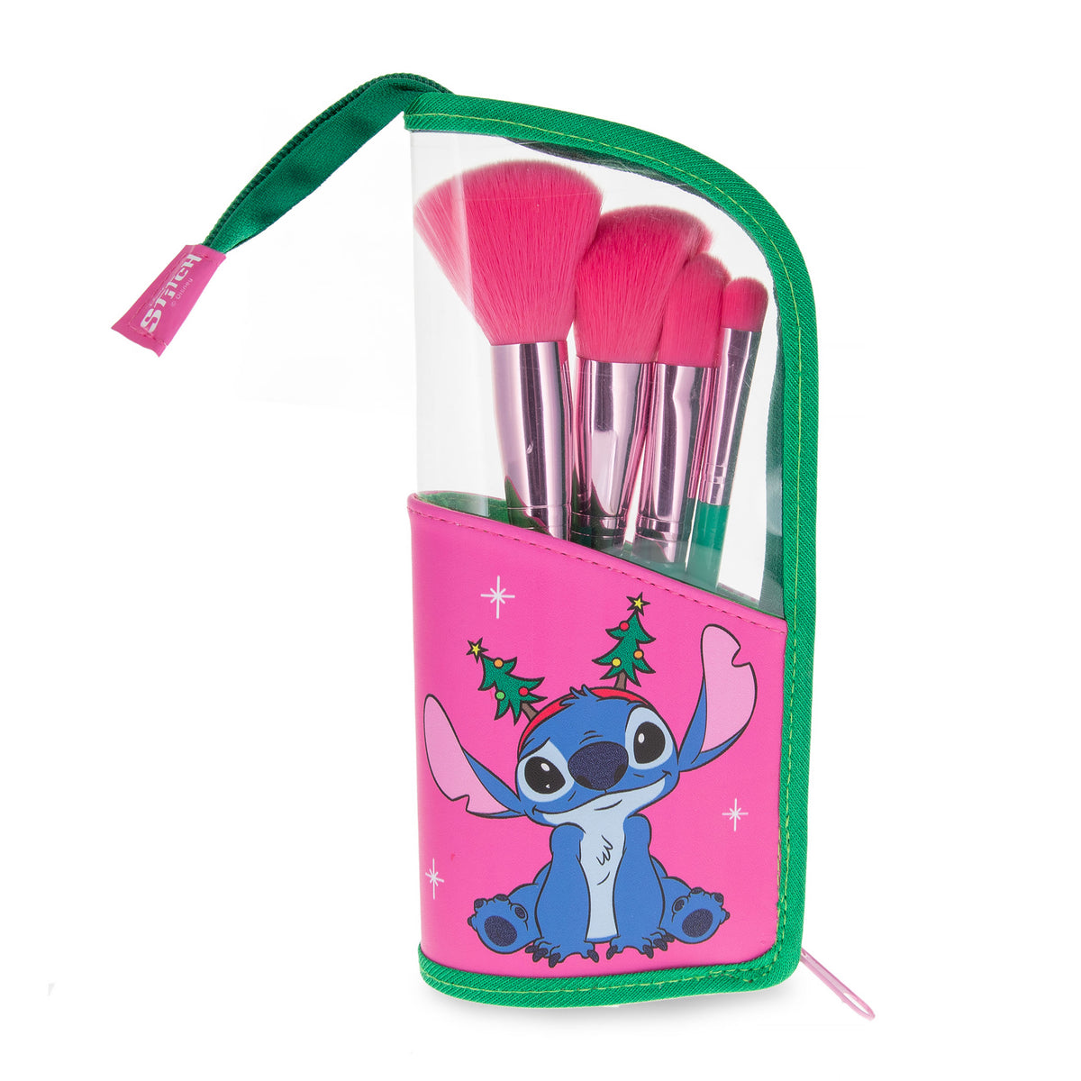Zdjęcie produktu Zestaw pędzli do makijażu Stitch-mas z kosmetyczką - Lilo & Stitch