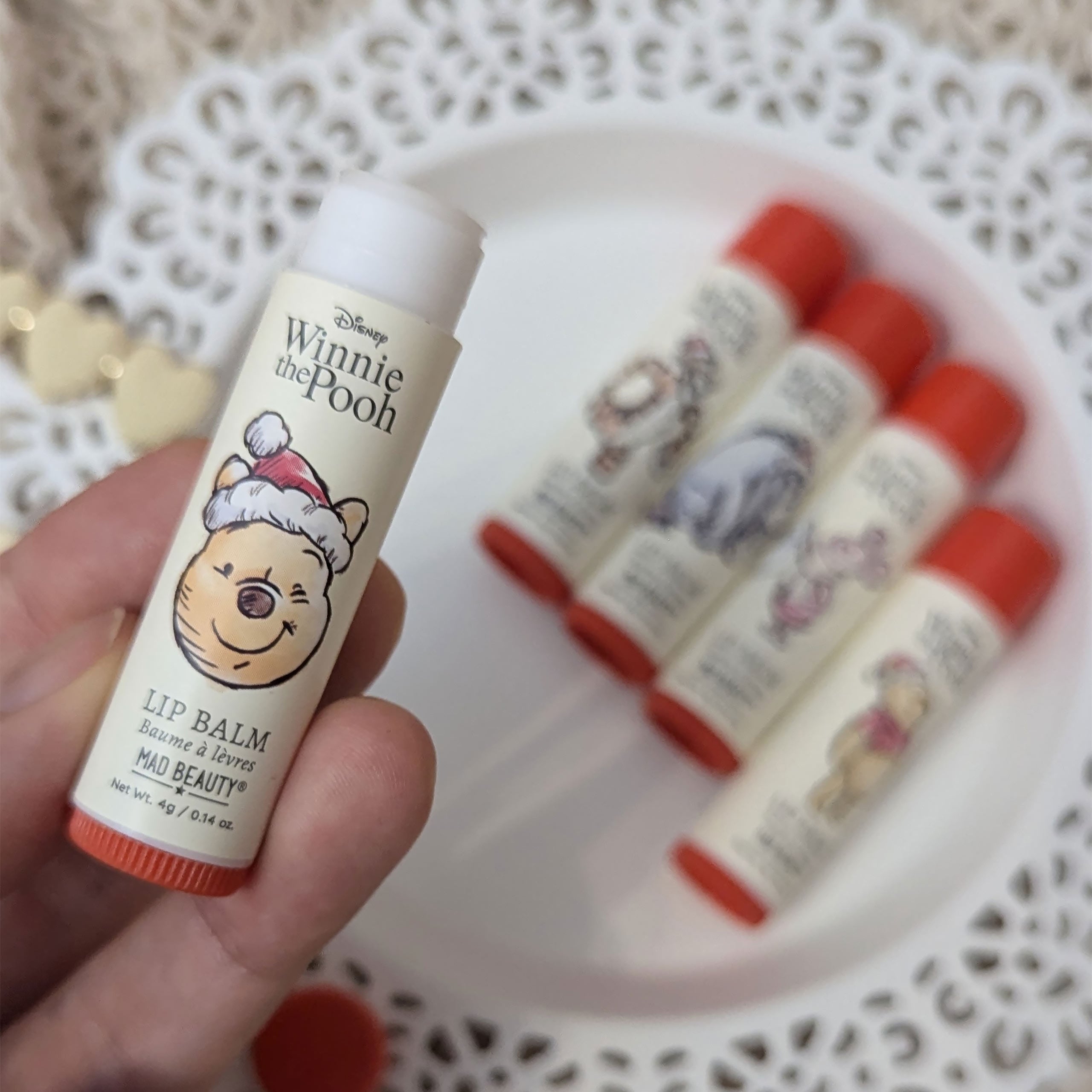 Zdjęcie produktu Kubuś Puchatek - X-mas balsam do ust, zestaw 5 szt.