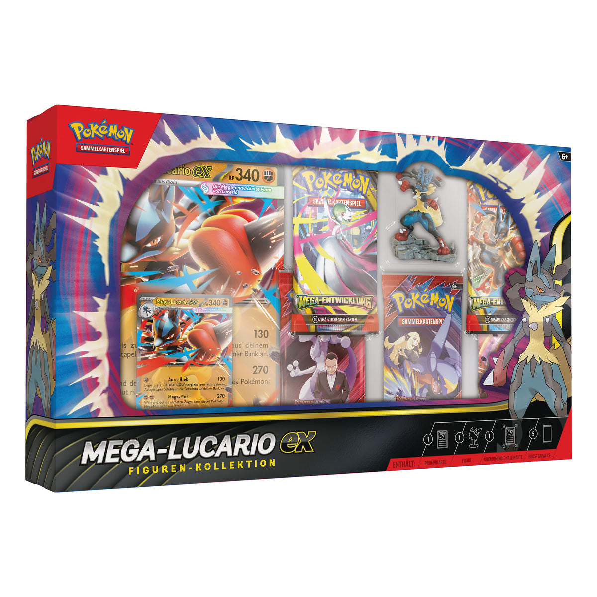 Zdjęcie produktu Pokémon - Mega Lucario-EX Zestaw Premium z Figurką (Karty kolekcjonerskie)