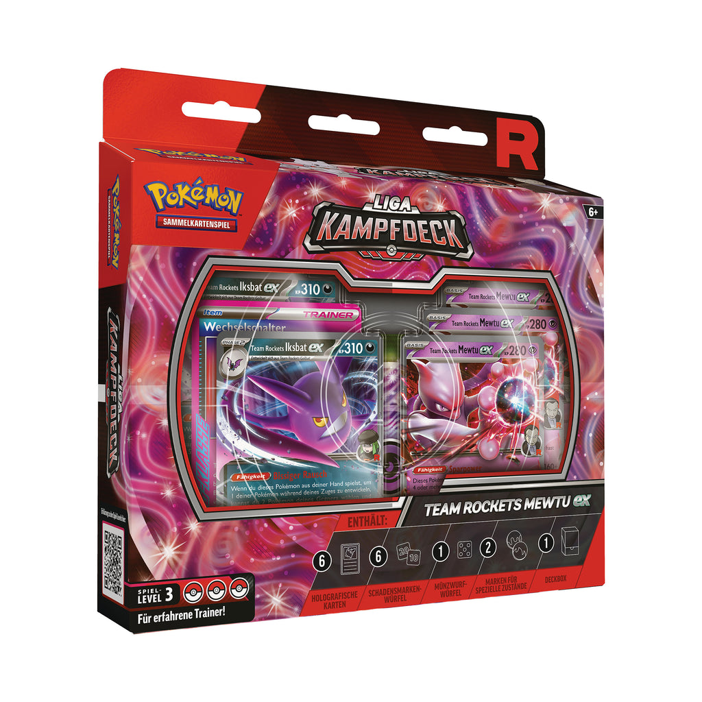 Zdjęcie produktu Pokémon - Rocket’s Mewtwo-ex Talie Ligi Battle Deck Pudełko z kartami kolekcjonerskimi