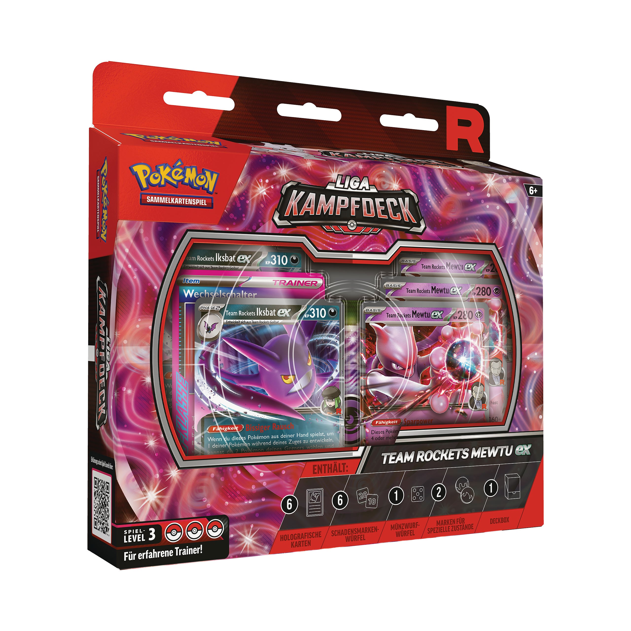 Zdjęcie produktu Pokémon - Rocket’s Mewtwo-ex Talie Ligi Battle Deck Pudełko z kartami kolekcjonerskimi