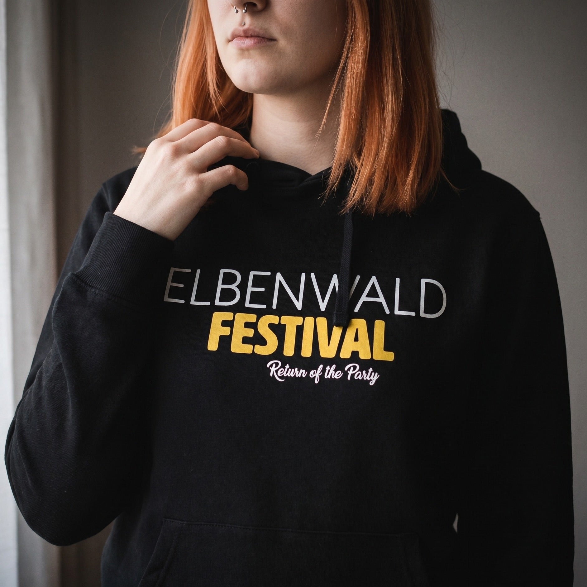 Zdjęcie produktu Elbenwald Festival - Bluza z kapturem Return of the Party czarna