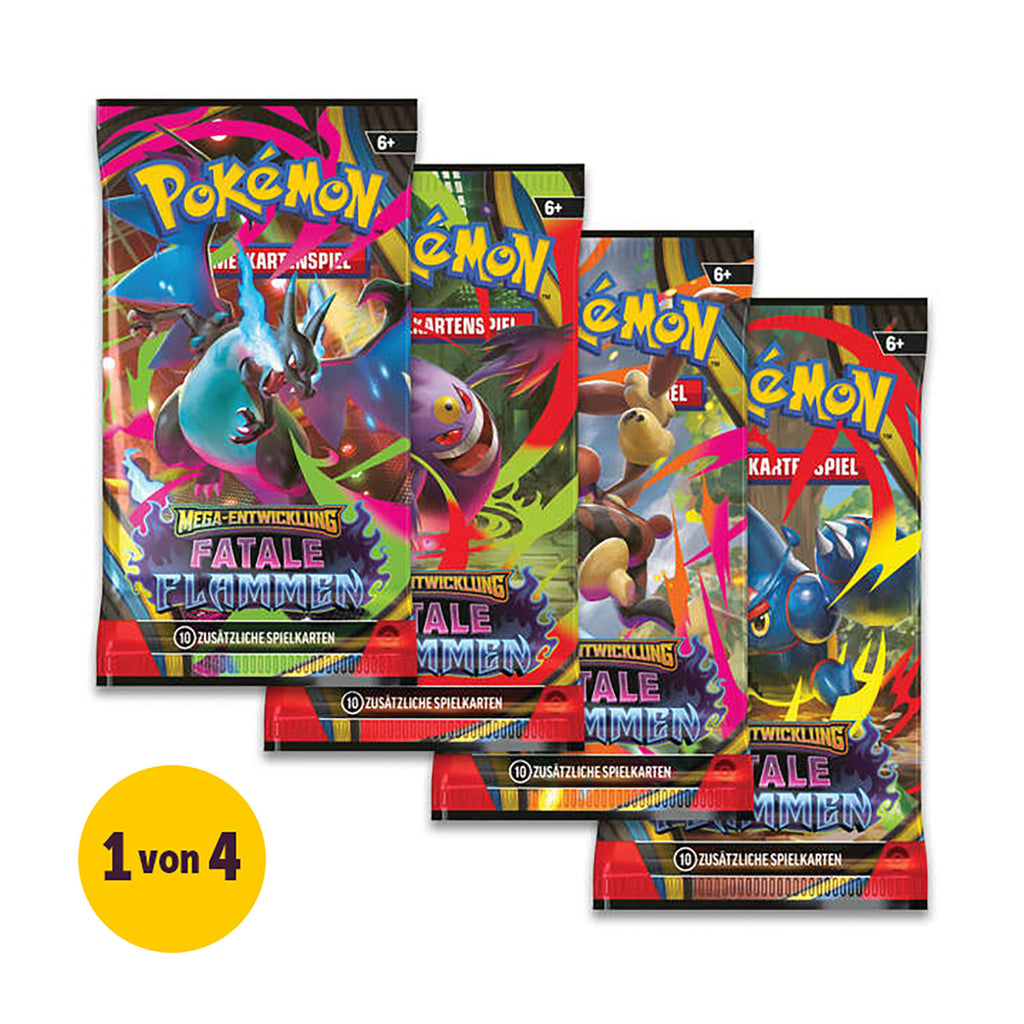 Zdjęcie produktu Pokémon – Booster kart kolekcjonerskich Mega Ewolucja: Śmiertelne Płomienie