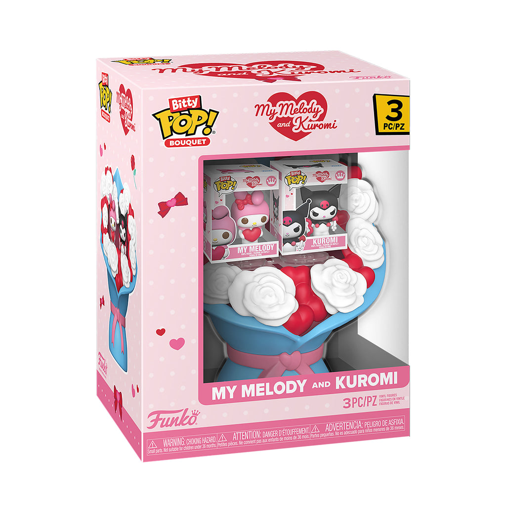 Zdjęcie produktu Hello Kitty and Friends Kuromi i Hello Kitty Valentines Funko Bitty Pop Bouquet - Sanrio