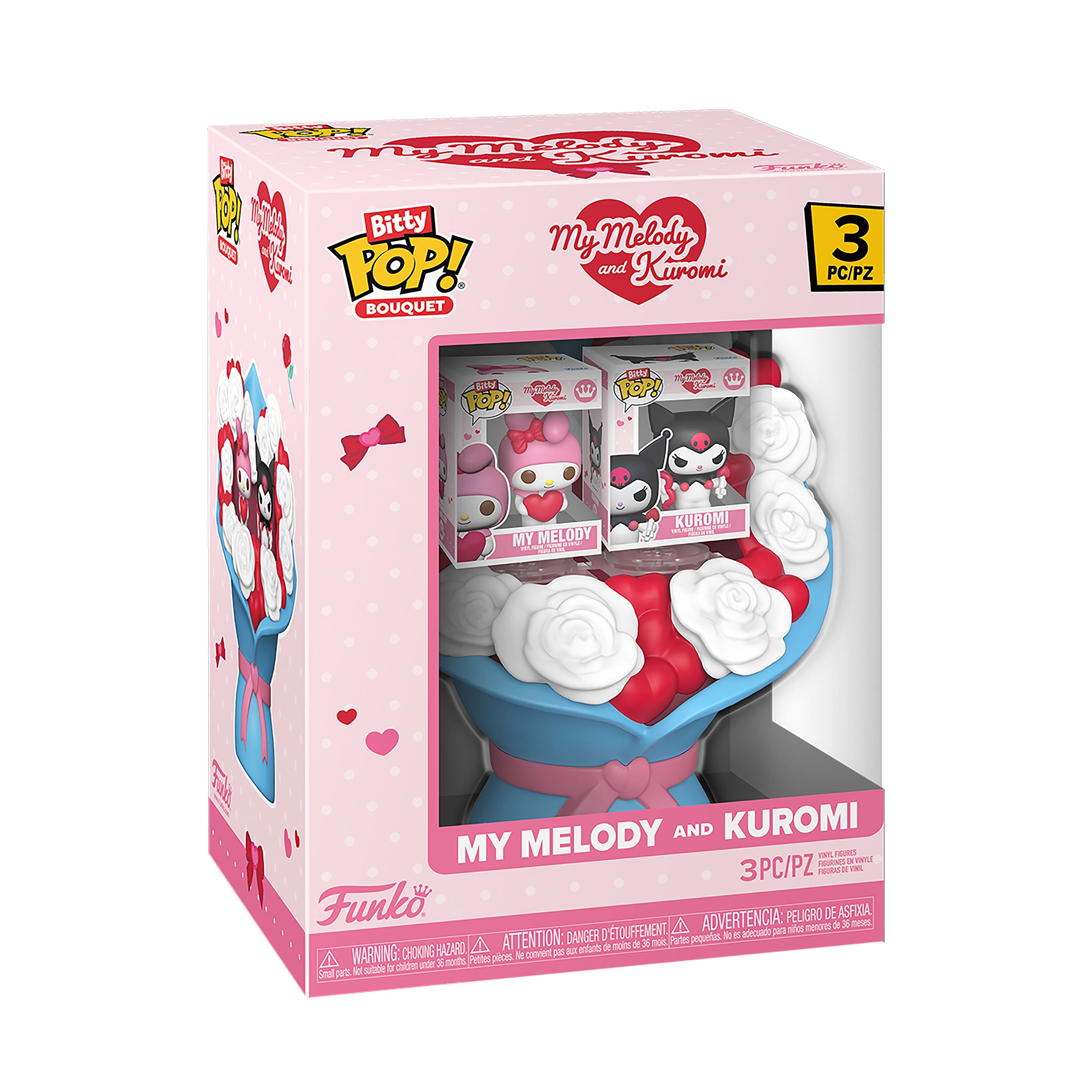 Zdjęcie produktu Hello Kitty and Friends Kuromi i Hello Kitty Valentines Funko Bitty Pop Bouquet - Sanrio