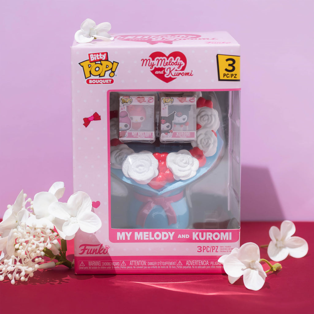 Zdjęcie produktu Hello Kitty and Friends Kuromi i Hello Kitty Valentines Funko Bitty Pop Bouquet - Sanrio