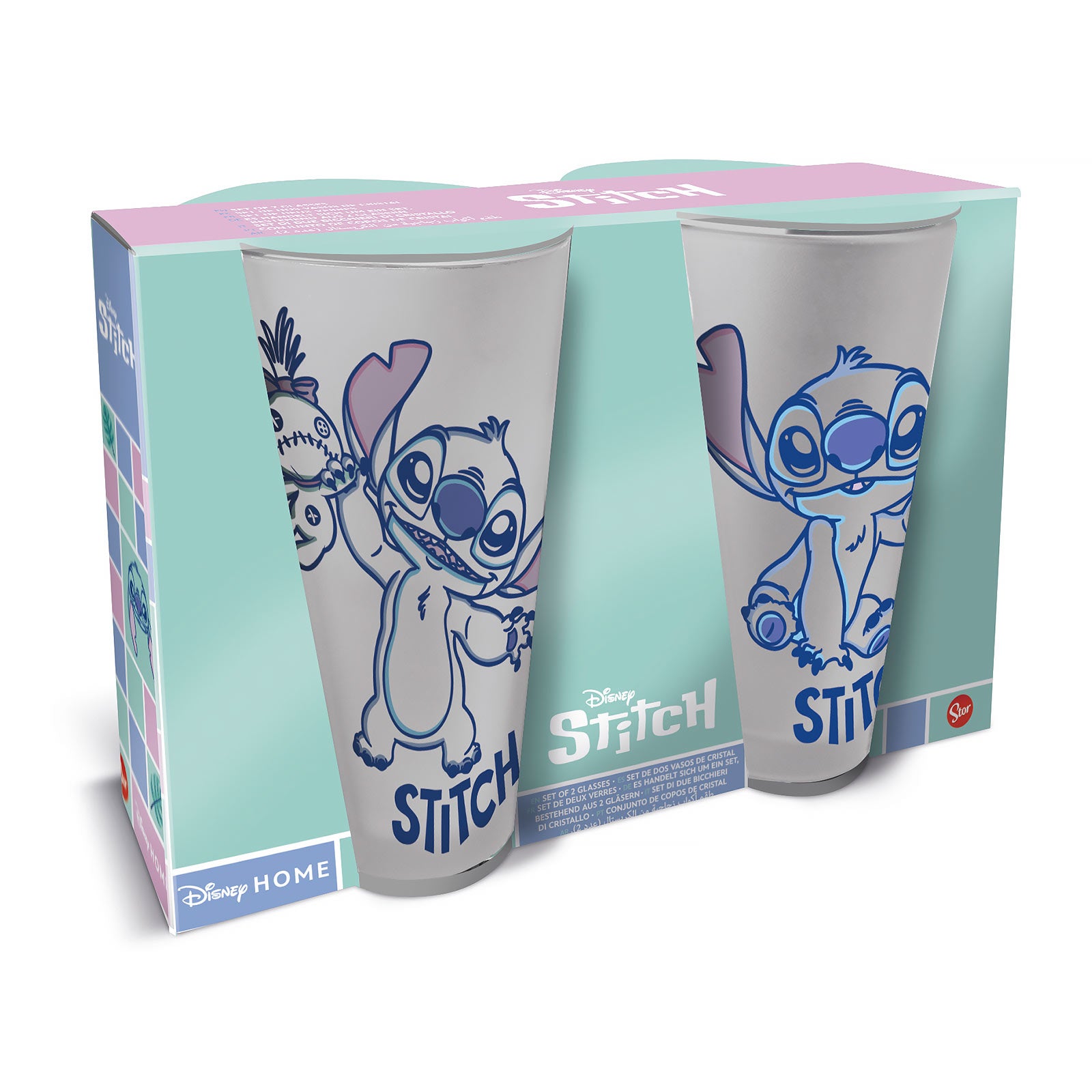 Zdjęcie produktu Zestaw 2 szklanek Stitch Aloha - Lilo & Stitch