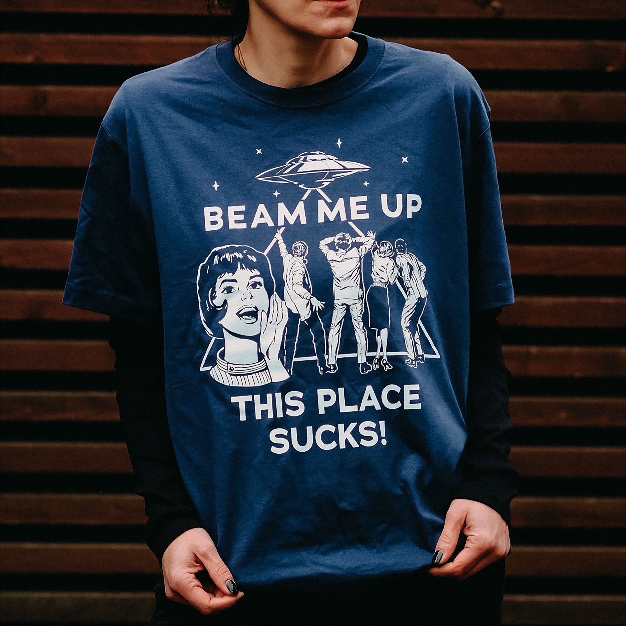 Zdjęcie produktu Stranger Things - Koszulka Beam Me Up