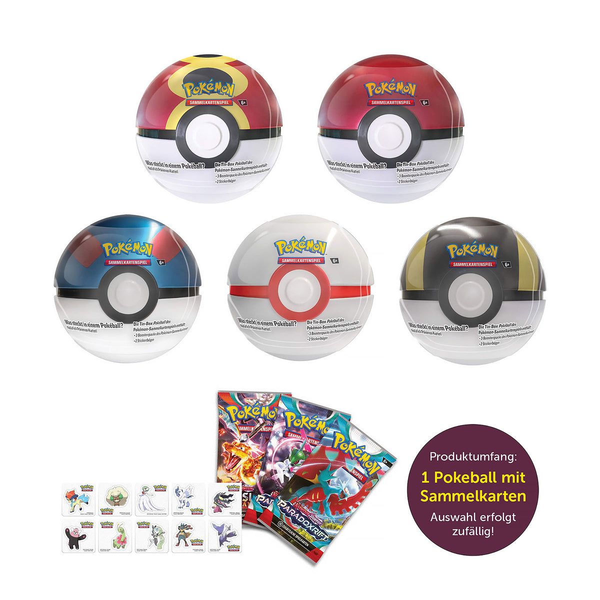 Zdjęcie produktu Pokemon - Mystery Poké Ball Cards Tin Box Jesień 2025