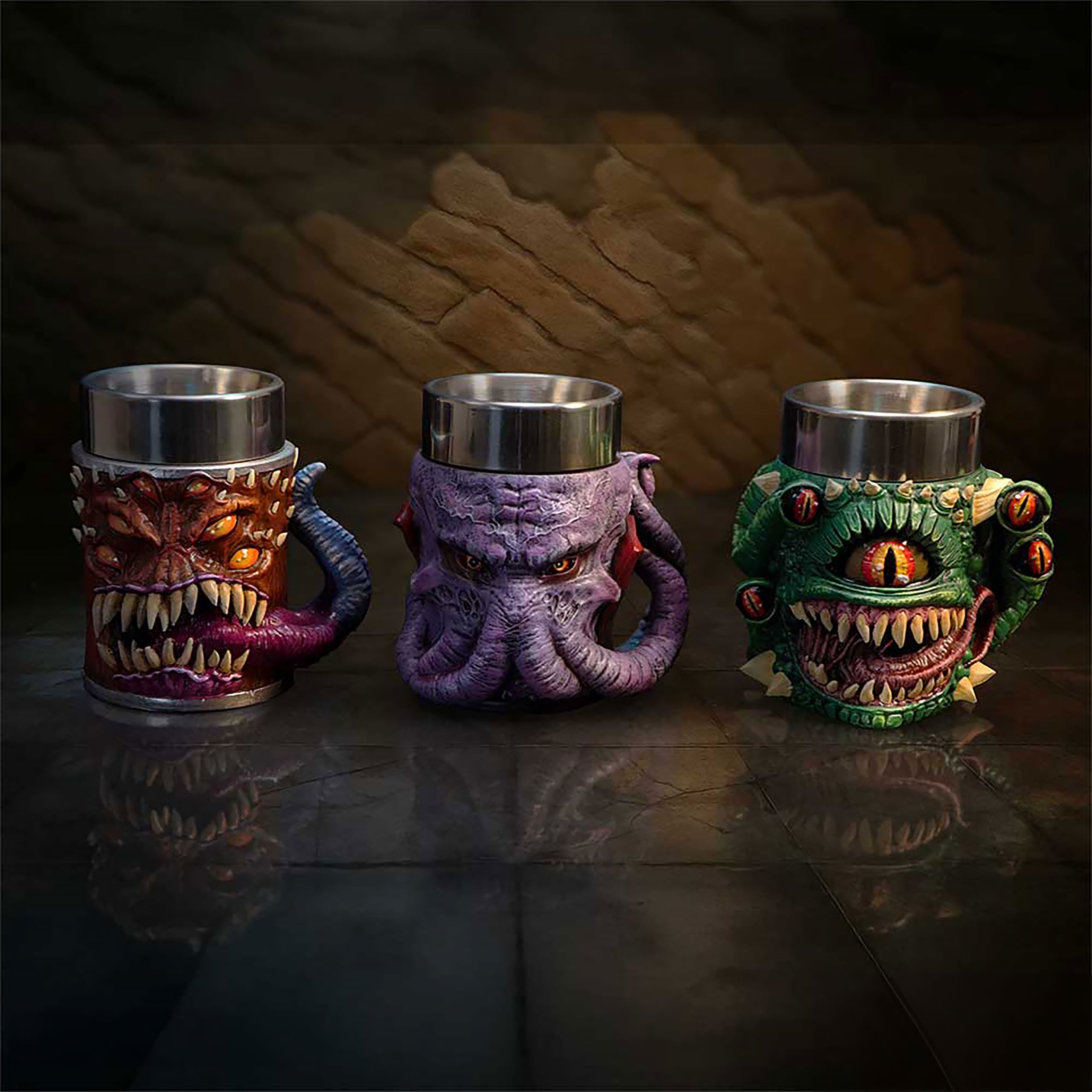 Zdjęcie produktu Dungeons & Dragons – Zestaw 3 mini kufli Tiny Monster