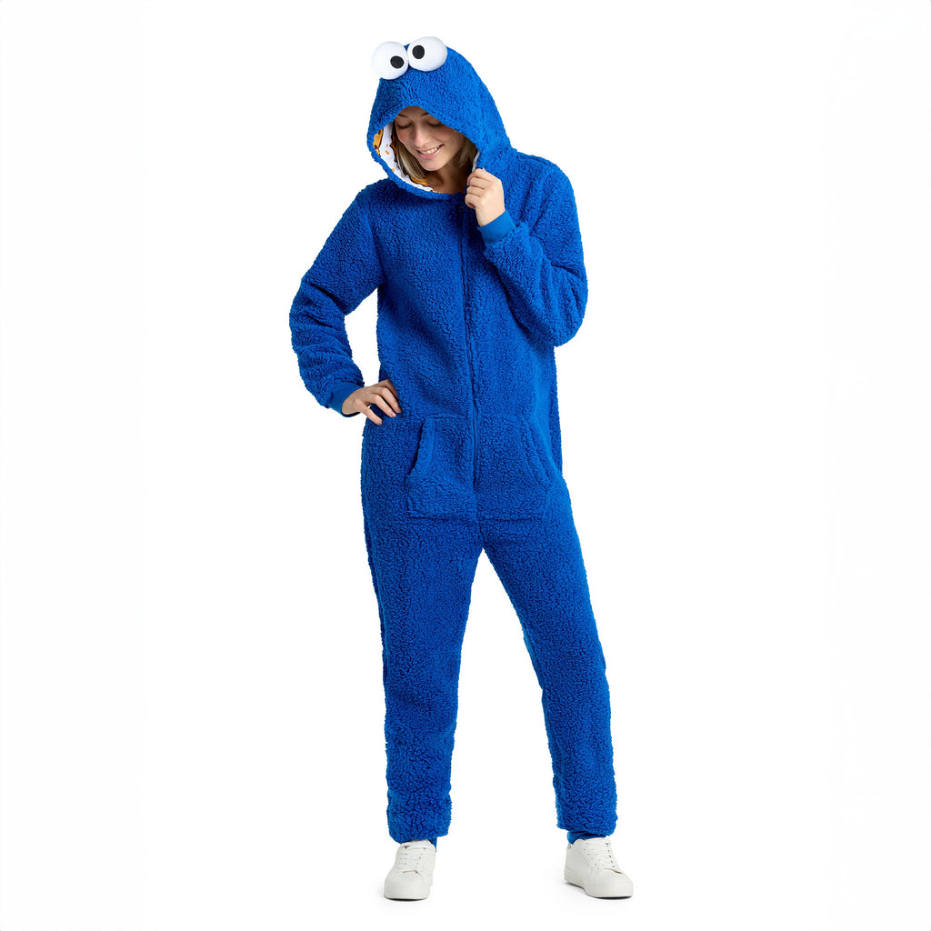 Zdjęcie produktu Ulica Sezamkowa – pluszowy onesie Ciasteczkowego Potwora dla dorosłych