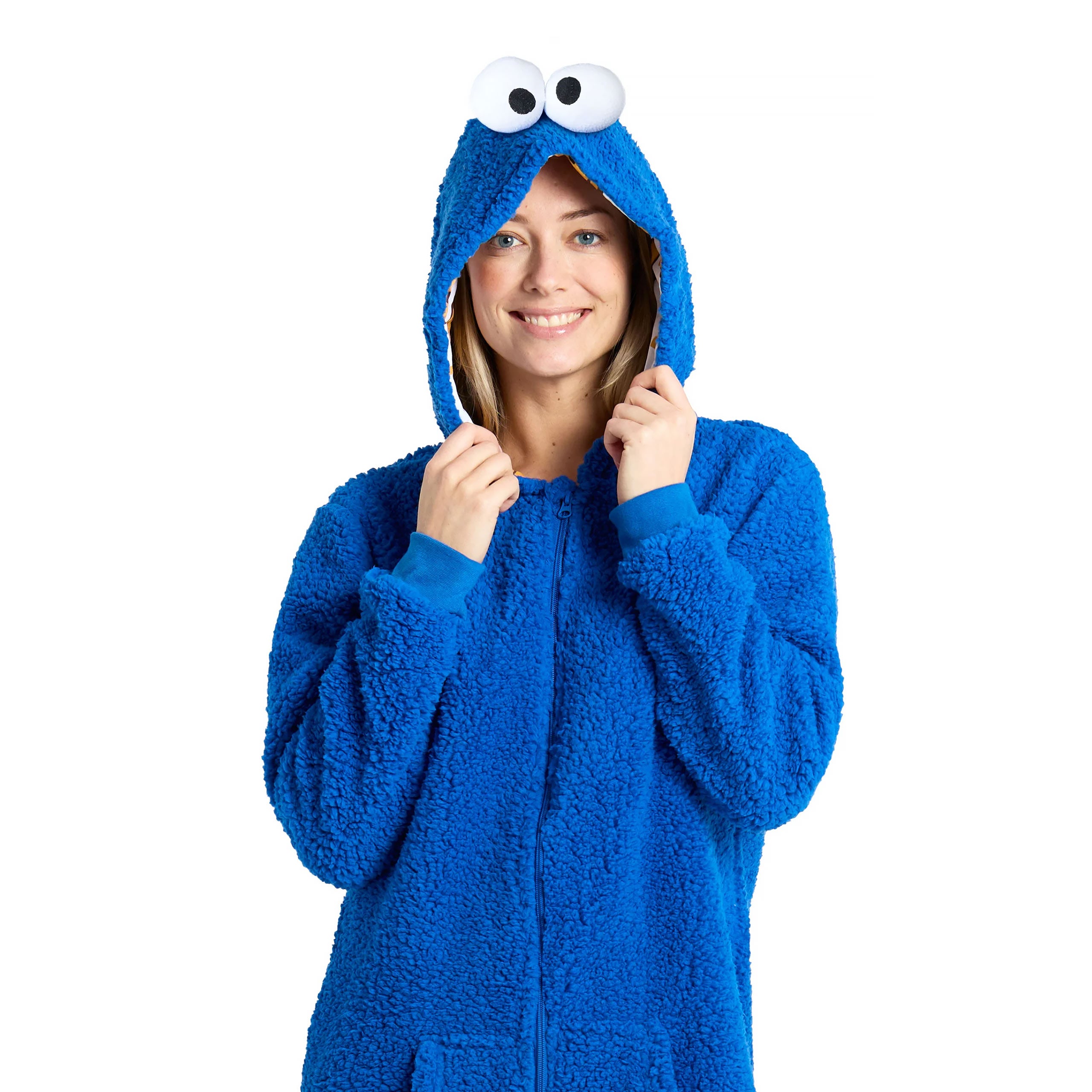 Zdjęcie produktu Ulica Sezamkowa – pluszowy onesie Ciasteczkowego Potwora dla dorosłych