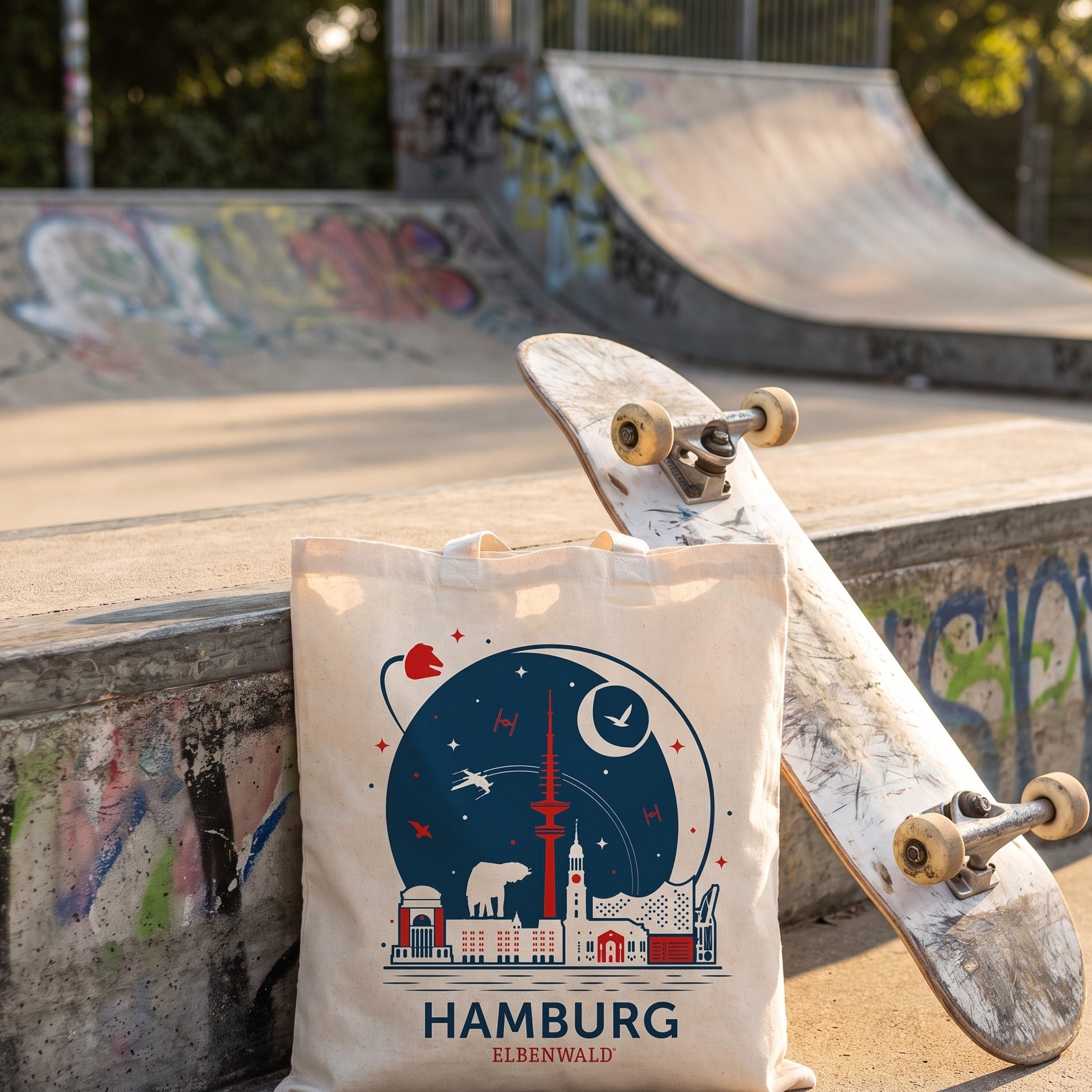 Zdjęcie produktu Elbenwald w Hamburgu Torba jutowa Skyline