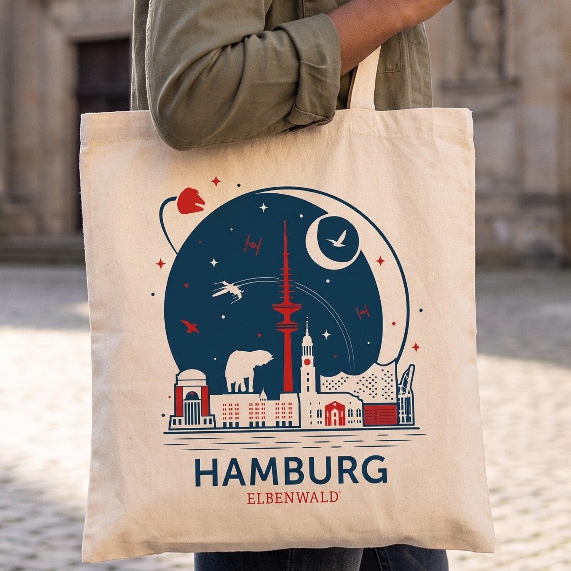 Zdjęcie produktu Elbenwald w Hamburgu Torba jutowa Skyline