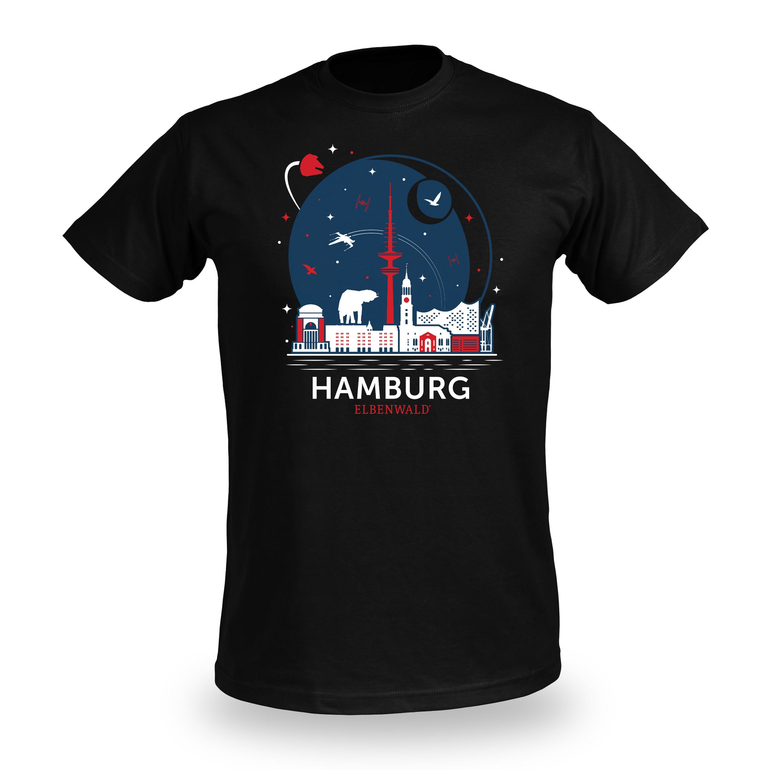 Zdjęcie produktu Koszulka Elbenwald w Hamburgu Skyline czarna