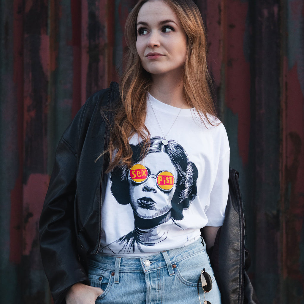 Zdjęcie produktu T-shirt Sex Bomb dla fanów Star Wars biały