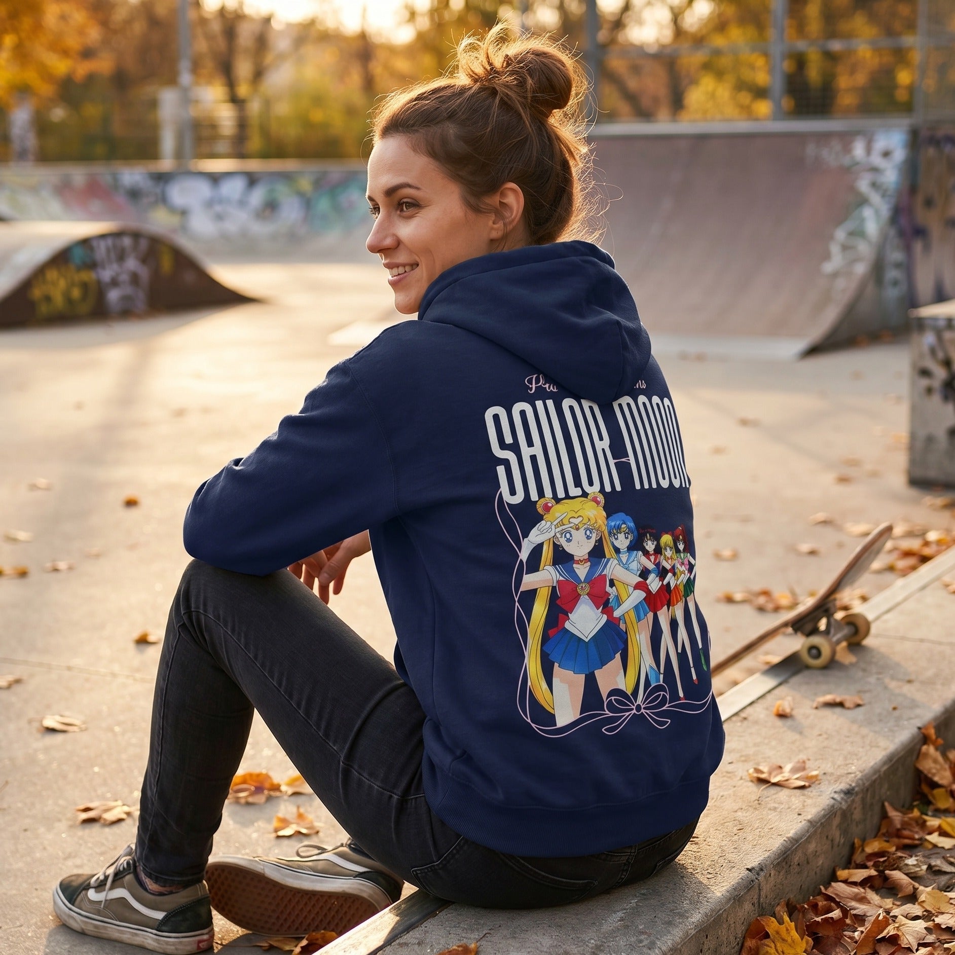 Zdjęcie produktu Sailor Moon - Bluza z kapturem Pretty Guardians niebieska