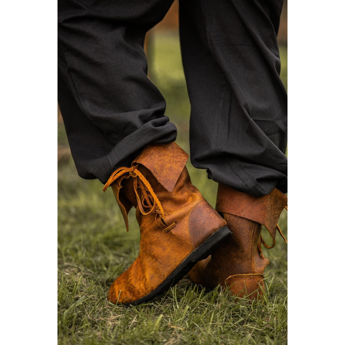 Product image Medieval Cuff Boots in Brown Nubuck Leather