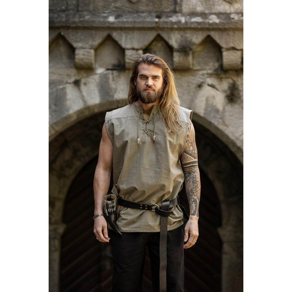 Product image Medieval Lace-Up Shirt Jean Sleeveless Beige