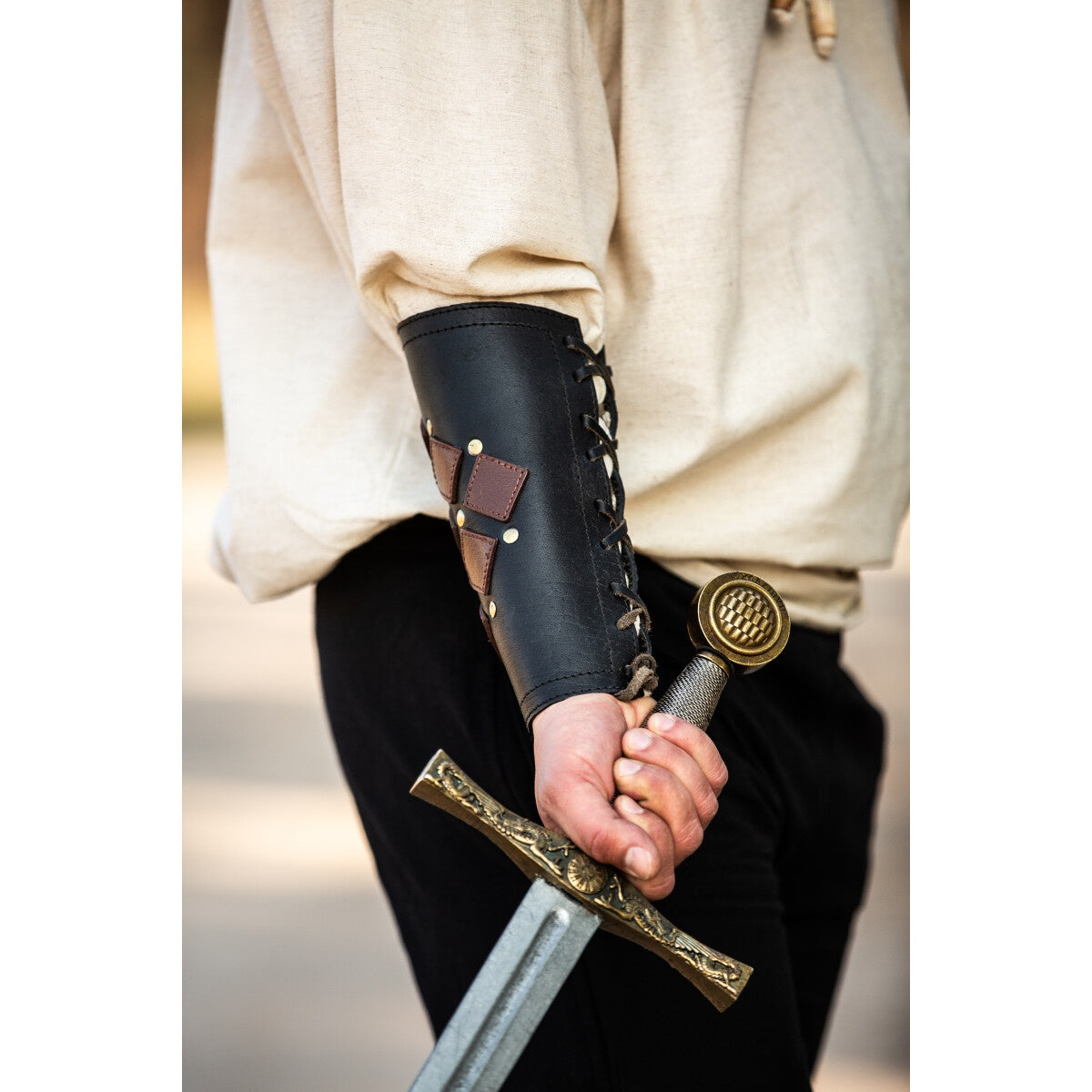 Product image Medieval Leather Bracer Orm black-brown