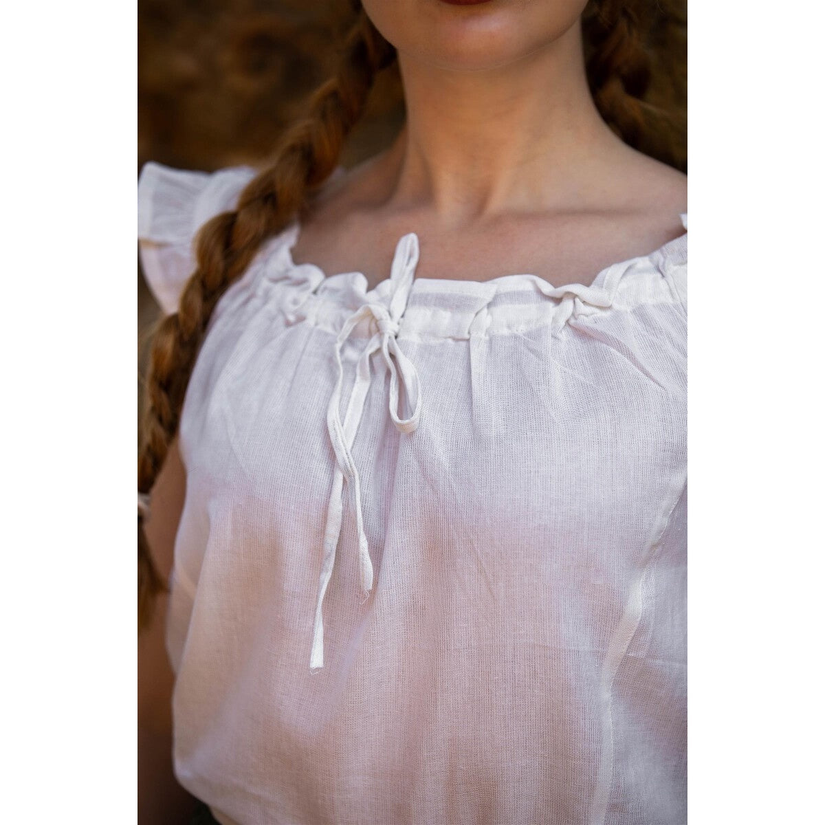 Product image Medieval Summer Blouse Lotte with Ruffles White