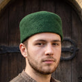 Product image Medieval Wool Felt Cap Hans green