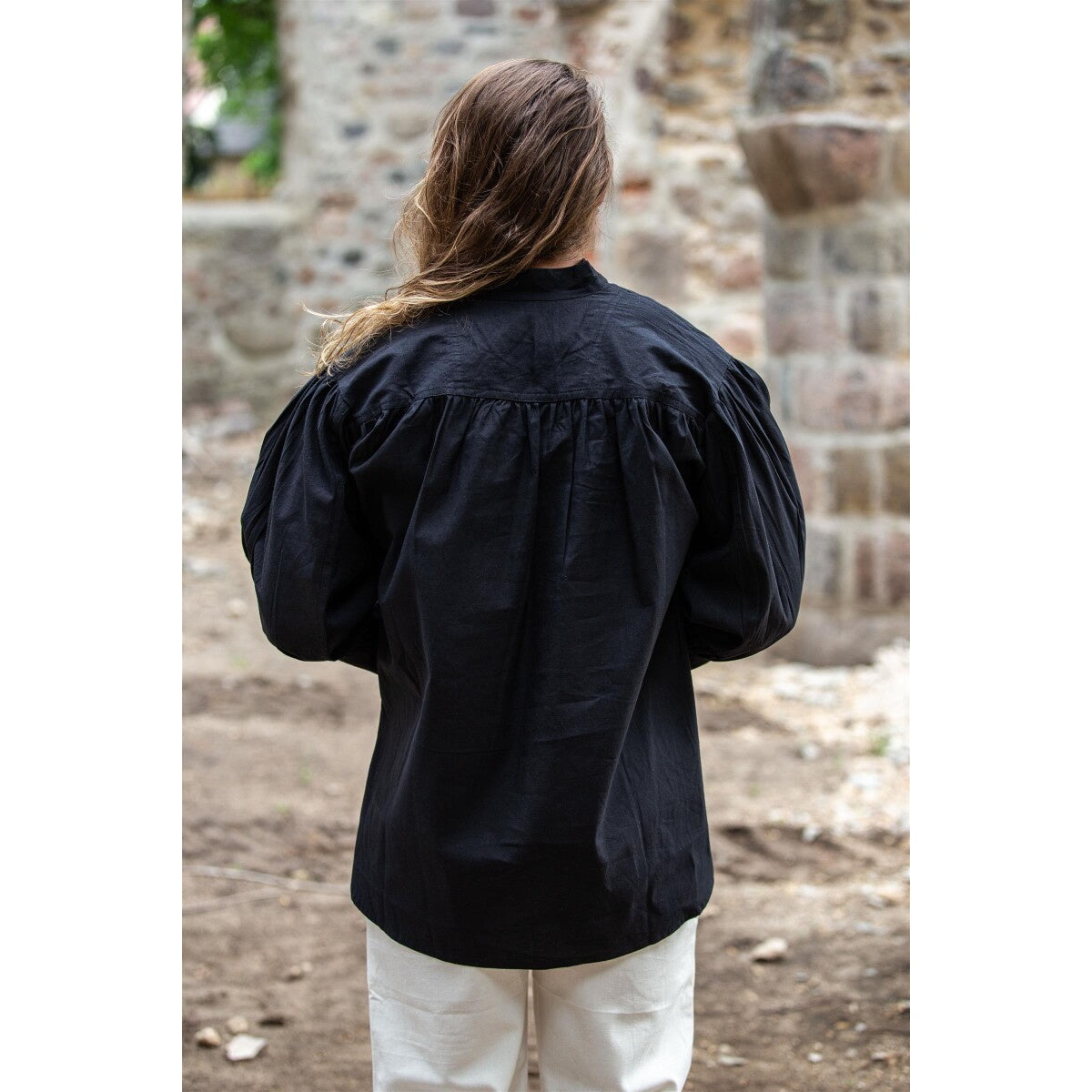 Product image Medieval Shirt Claude with Laced Cuffs Black