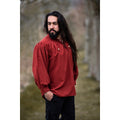 Product image Medieval Stand-Up Collar Lace-Up Shirt Friedrich red