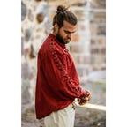 Product image Medieval Lace-Up Shirt with Eyelets Adrian red