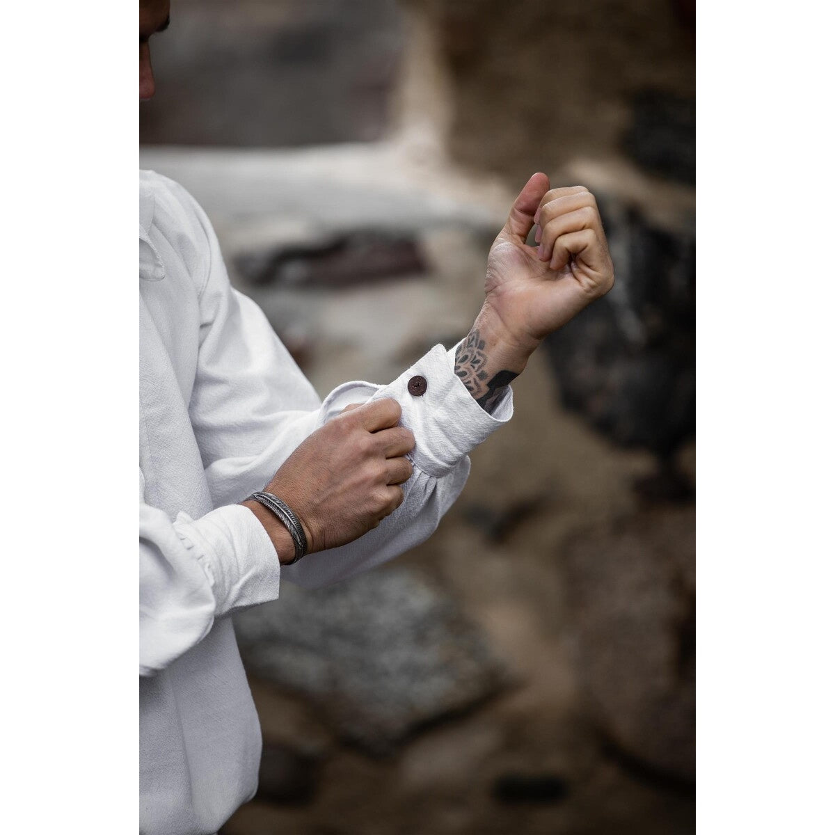 Product image Medieval Round Collar Shirt Athos White