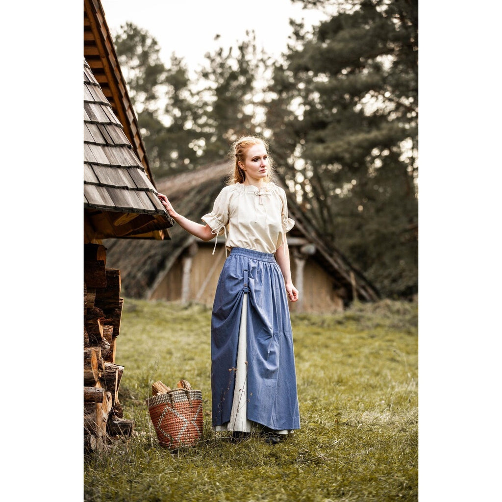 Zdjęcie produktu Średniowieczna bluzka z krótkim rękawem Verena beżowa