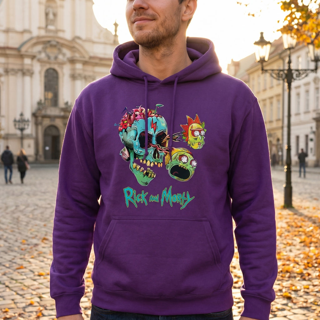 Zdjęcie produktu Rick and Morty – Bluza z kapturem Morty i Rick Face
