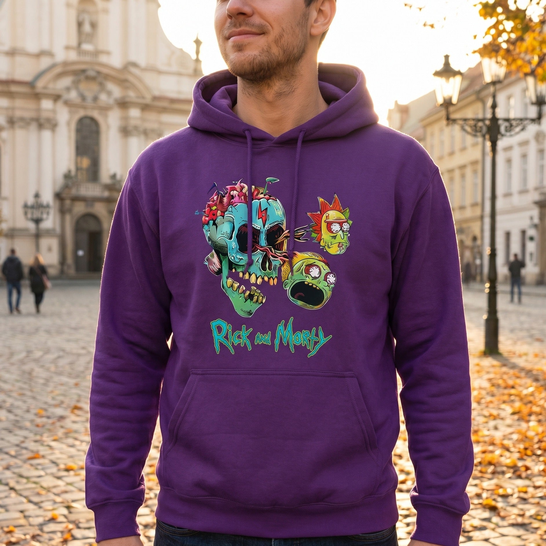 Zdjęcie produktu Rick and Morty – Bluza z kapturem Morty i Rick Face