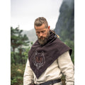 Product image Medieval Gugel Tyr with Wolf Embroidery brown