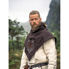 Product image Medieval Gugel Tyr with Wolf Embroidery brown