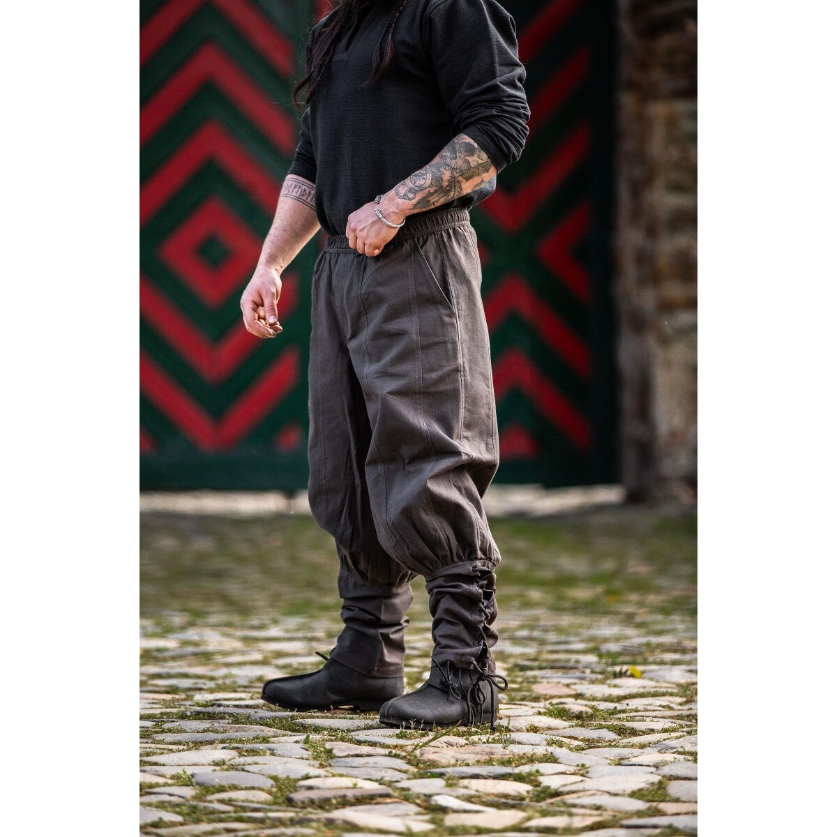 Product image Medieval Trousers Tiago with Leg Lacing brown