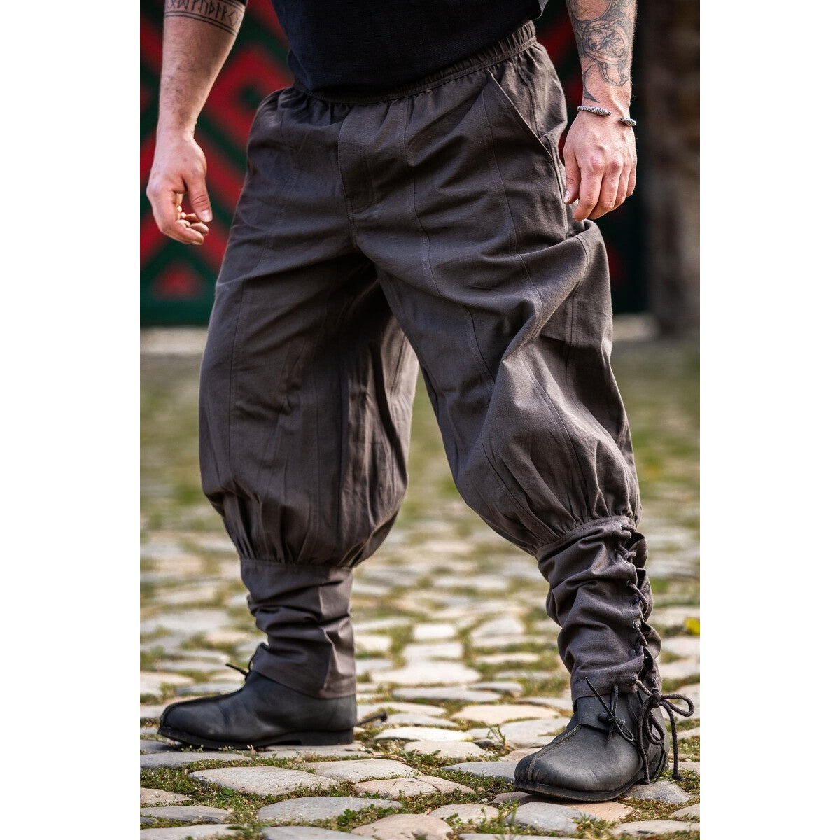 Product image Medieval Trousers Tiago with Leg Lacing brown