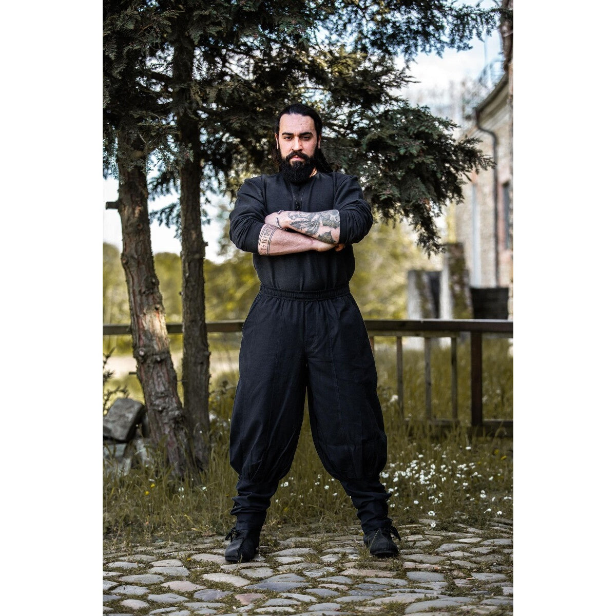 Product image Medieval Trousers Tiago with Leg Lacing black